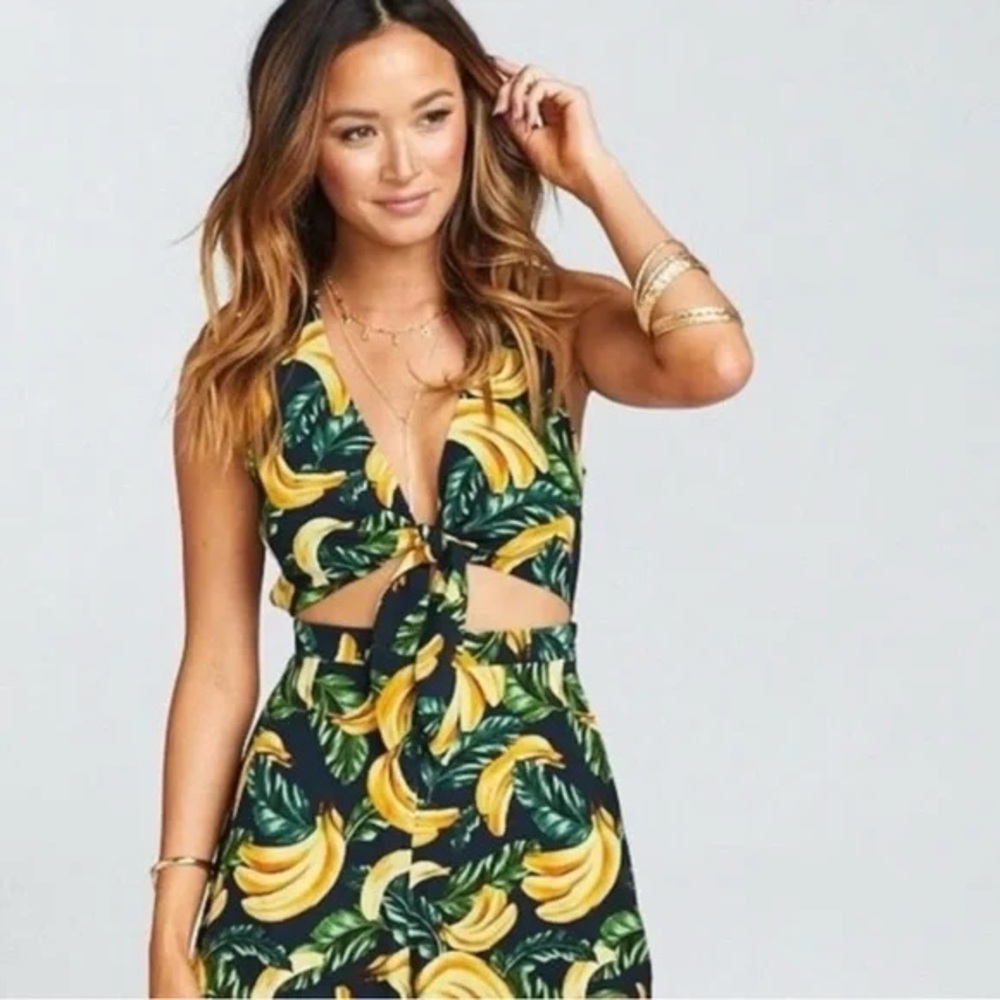 Show Me Your MuMu Banana Print Romper